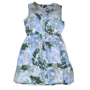 I Heart Ronson Sleeveless Button Up Floral Dress